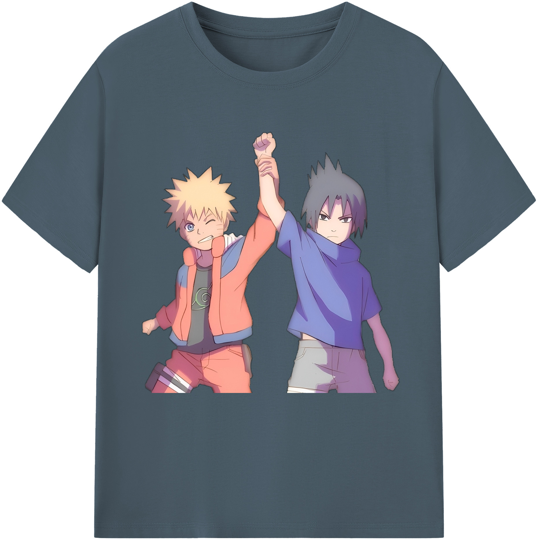 （画像用） NARUTO -ナルト- うちは サスケ Uchiha Sasuke 綿100％半袖Tシャツ（フロントプリント）